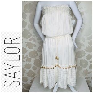 SAYLOR | Ruched Top SunDress w/ RoseGold A…